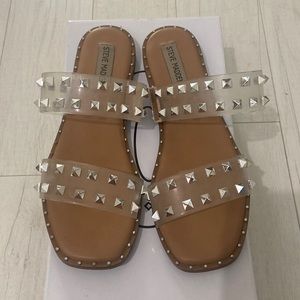 Steve Madden clear studded sandals